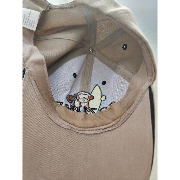 CAP-COZUMEL MEXICO-Tan & Black-Surfing Monkey-Hook & Loop Adjustment - Picture 3 of 7